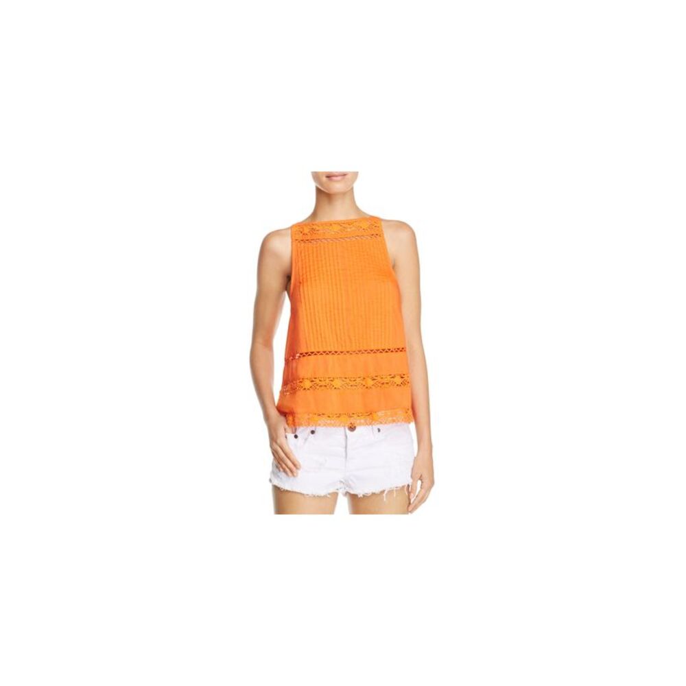Free People Womens Peplum Sleeveless Casual Top